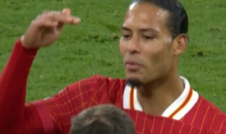 virgil van dijk surpris en train de troller son rival.jpg