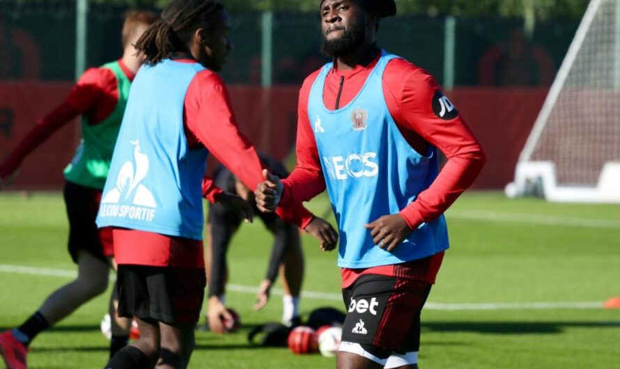 Tanguy Ndombélé de l’OGC Nice joue malgré la douleur